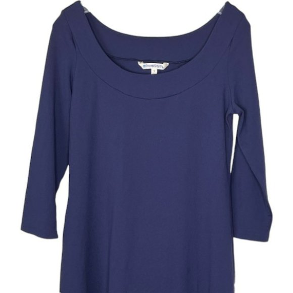 TravelSmith Popover A-Line Knit Dress - Navy Blue - S - Picture 2 of 8
